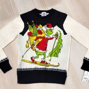 NEW THE GRINCH Boys Ugly Christmas Sweater size Medium